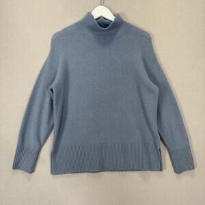 J.Crew Mockneck Extra Soft‎ Sweater Womens XS Blue Cozy Lounge Minimalist Preppy
